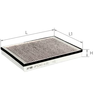 Фільтр салону VW PASSAT 94-96 вугільний ALPHA FILTER AF5043a