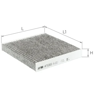 Фільтр салону (з актом вугіллям) Toyota Auris 07-, Avensis 09, Camry 2,4-3,5L 06-17, Corolla 07-, RAV 4 12- / Subaru Legacy 12-, Outback 09- Альфа ALPHA FILTER AF5068a