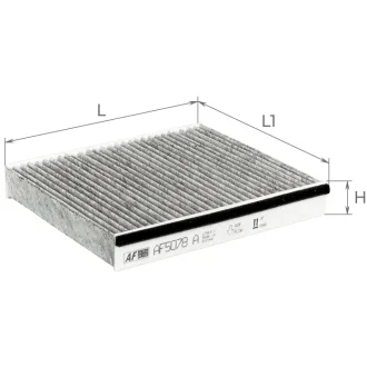 Фільтр салону (з актом вугіллям) FIAT Doblo II; OPEL Combo D; CITROEN Nemo; PEUGEOT Bipper Альфа ALPHA FILTER AF5078a