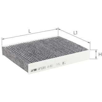 Фільтр салону (з актом вугіллям) FORD Fiesta V, Fusion Альфа ALPHA FILTER AF5081a