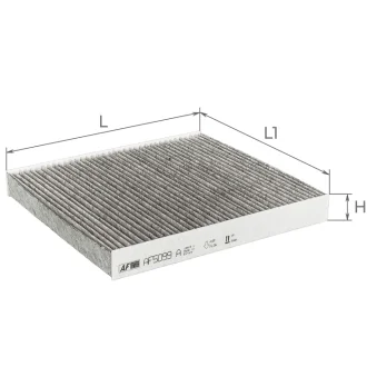 Фільтр салону (з актом вугіллям) VW Sharan 2,0L 10-15 / Audi A6 94-97 Альфа ALPHA FILTER AF5099a