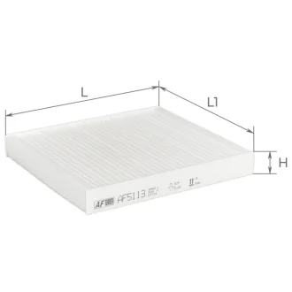 Фільтр салону Hyundai Tucson 15-, Solaris 17-, Creta 16- / Kia Rio 1,0-1,6L/1,4Crdi 17-, Sportage 1,6L/1,6-2,0Crdi 16- Альфа ALPHA FILTER AF5113