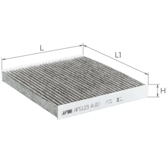 Фільтр салону (з актом вугіллям) Mazda 2 1,25-1,6L/1,4D, 6 1,8-2,3L/2,0Cd, CX-7 2,2-2,5L/2,3D 07- Альфа ALPHA FILTER AF5123a
