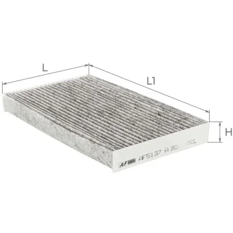 Фільтр салону (з актом вугіллям) Renault Megane 1,2-2,0L/1,5-2,0D 08-, Fluence 1,6-2,0L/1,5D 10- Альфа ALPHA FILTER AF5137a