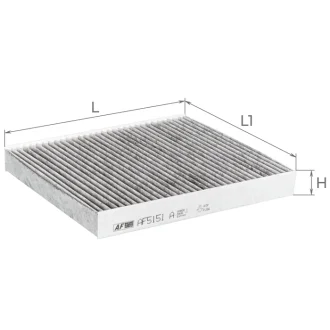 Фільтр салону HONDA CIVIC 92-01 вугільний ALPHA FILTER AF5151a