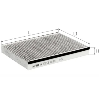 Фильтр салона Fiat 500L, 500X (с активированным углем) Альфа ALPHA FILTER AF5153a