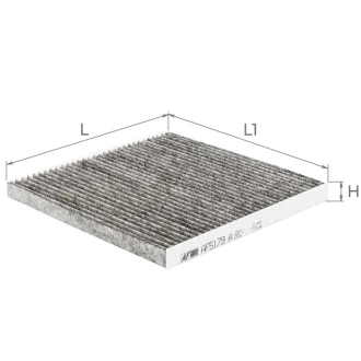 Фільтр салону ISUZU D-MAX 02-12 вугільний ALPHA FILTER AF5179a