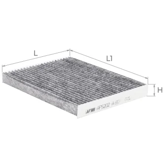 Фільтр салону (з актом вугіллям) Kia Soul 1,6-2,0L/1,6Crdi 14- Альфа ALPHA FILTER AF5202a