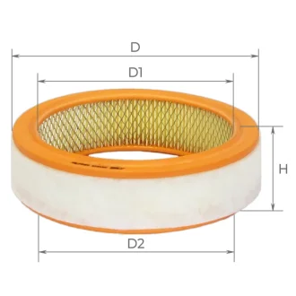 Фільтр повітряний ВАЗ 2101-2107, 2108-09 (карбюратор) з передфільтром ALPHA FILTER Альфа0102
