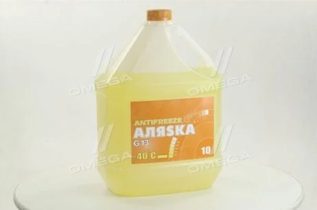 Антифриз Аляска ANTIFREEZE-40 (жовтий) Каністра 10л/9,83 кг АЛЯSКА 5371