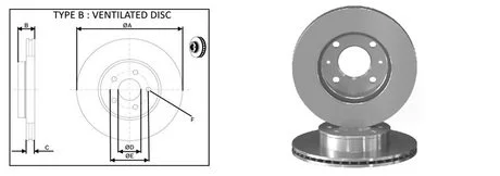 Диск гальмiвний, лiв/прав, пер APLUS 61305AP