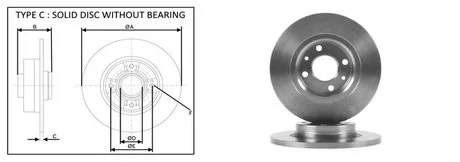 Диск гальмівний, лев/прав, пров. APLUS 61308AP
