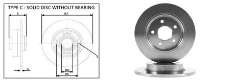 Диск гальмівний, лев/правий, задній. APLUS 61318AP