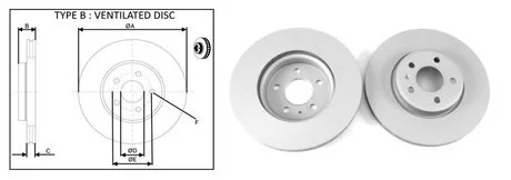Диск гальмівний, лев/прав, пров. APLUS 61337AP