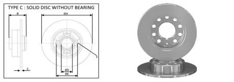 Диск гальмiвний зад VAG A4 -04 04- APLUS 61367AP