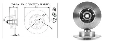 Диск гальмівний задній (без підшипника) 260x86,2 Renault Fluence, Megane III, CC, 08- APLUS 61411BAP