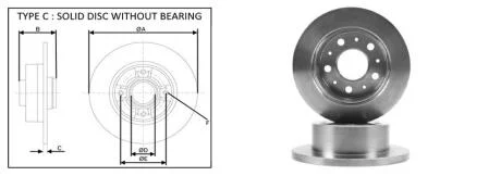 Диск гальмівний зад Fiat Ducato 2006- APLUS 61447AP