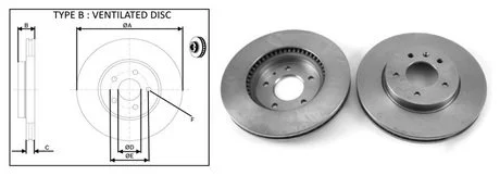 Диск гальмiвний, лiв/прав, пер APLUS 61491AP