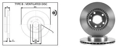 Диск тормозной, лев/прав, пер. APLUS 61588AP