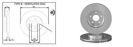 Диск гальмівний пров (кратно2шт) FORD USA ESCAPE II (DM2) (12-) APPLUS APLUS 61830AP