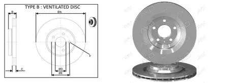 Гальмівний диск Audi A6/Avant 20TFSI-S6Quattro 0504- APLUS 61926AP