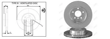 Диск гальмівний зад BMW X3 (E83) 20-30D 0903-1211 APLUS 61943AP