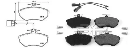 Колодки гальмівні, ліві/праві, передні APLUS 71112BAP