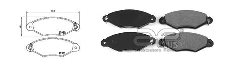 Колодки гальмівні, ліві/праві, передні APLUS 71125CAP