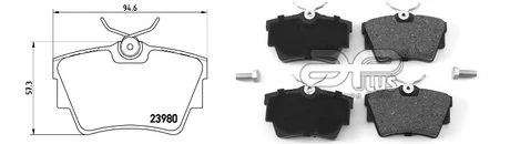 Колодки гальмівні, ліві/праві, задні APLUS 71162AAP