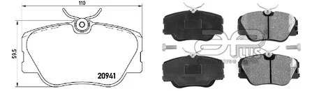 Колодки гальмівні, лів/прав, перед APLUS 71209BAAP