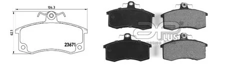 Колодки гальмівні, ліві/праві, передні APLUS 71213AAP