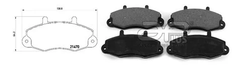 Колодки гальмівні, ліві/праві, передні APLUS 71216AAP
