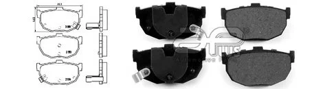 Колодки гальмівні, ліві/праві, задні APLUS 71217AAP