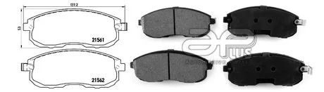 Колодки гальмівні, лів/прав, перед APLUS 71219BAAP