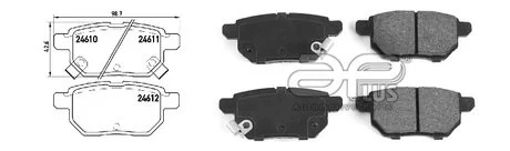 Колодки гальмівні, лів/прав, перед/задн APLUS 71257BAAP