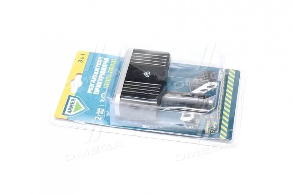 Разветвитель прикуривателя, 3в1, 2 USB,1000mA, 12/24V <> ARMER ARM-RP01 (фото 1)