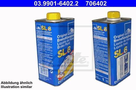 Тормозная жидкость SL6 DOT4 ASR/ESP 1L ATE 039901-64022