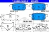 Комплект гальмівних колодок задн, SUZUKI S-CROSS, SWIFT IV, SWIFT V, SX4 S-CROSS, VITARA 10-16D 1 ATE 13046056552 (фото 1)