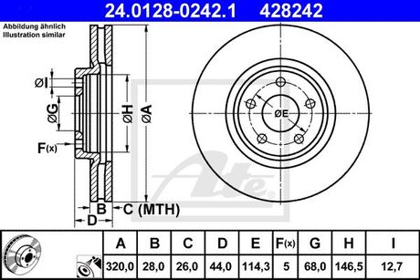 Гальмівний диск ATE 24.0128-0242.1