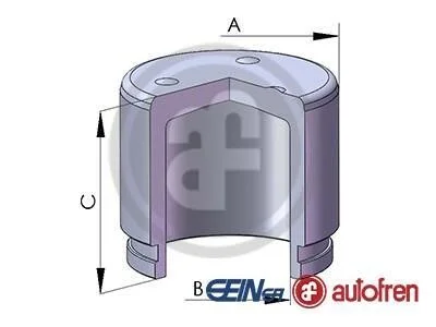Поршень супорта гальмівного (Ø 57 мм) Daewoo Evanda, Leganza, Tacuma 16-25 0697- AUTOFREN D025506 (фото 1)