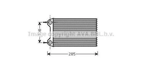 Радиатор отопителя HEAT AUDI A4 ALL 00- LHD (Ava) AVA COOLING AIA6223
