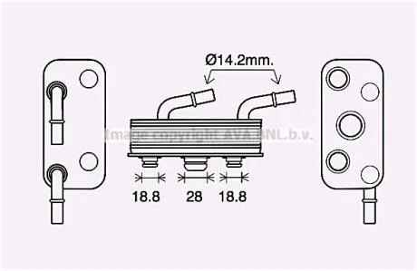 Радиатор масляный КПП BMW 3 E46 (98-) AVA AVA COOLING BW3559