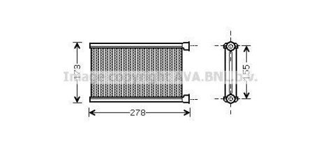 Радиатор отопителя салона BMW 3E90 1E87 Denso ver AVA AVA COOLING BW6344