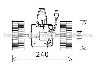 Вентилятор отопителя bmw 5 (e60 6 (e63) AVA COOLING BW8491