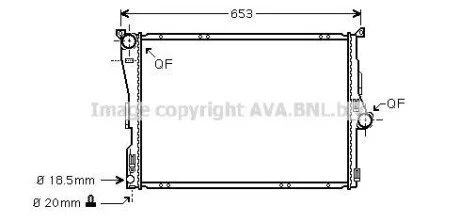 Радиатор охлаждения двигателя AVA AVA COOLING BWA2291
