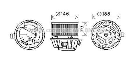 Вентилятор отопителя салона Nissan Micra (02-10) AVA AVA COOLING DN8384