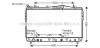 Радіатор охолодження SSANG YONG ACTYON/KYRON (05-) (AVA) AVA COOLING DWA2105 (фото 2)