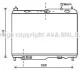 Радіатор, Система охолодження двигуна AVA COOLING FD2442 (фото 1)