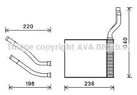 Радиатор отопителя салона Ford Mondeo IV Galaxy S-max AC+ AVA AVA COOLING FD6464