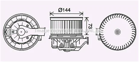 Вентилятор отопителя салона Ford Fiesta (08-) AVA AVA COOLING FD8629